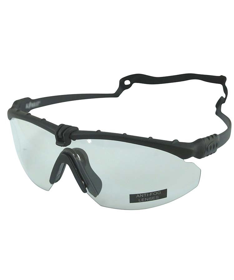 Kombat Ranger Glasses with Clear Lenses - Black