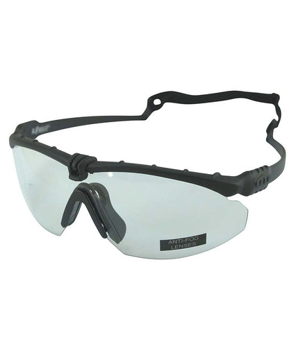 Kombat Ranger Glasses with Clear Lenses - Black