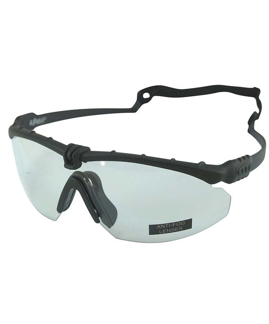 Kombat Ranger Glasses with Clear Lenses - Black