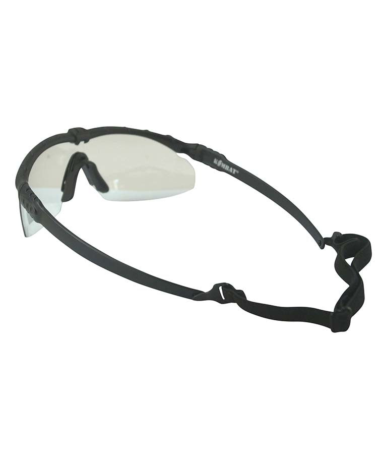 Kombat Ranger Glasses with Clear Lenses - Black