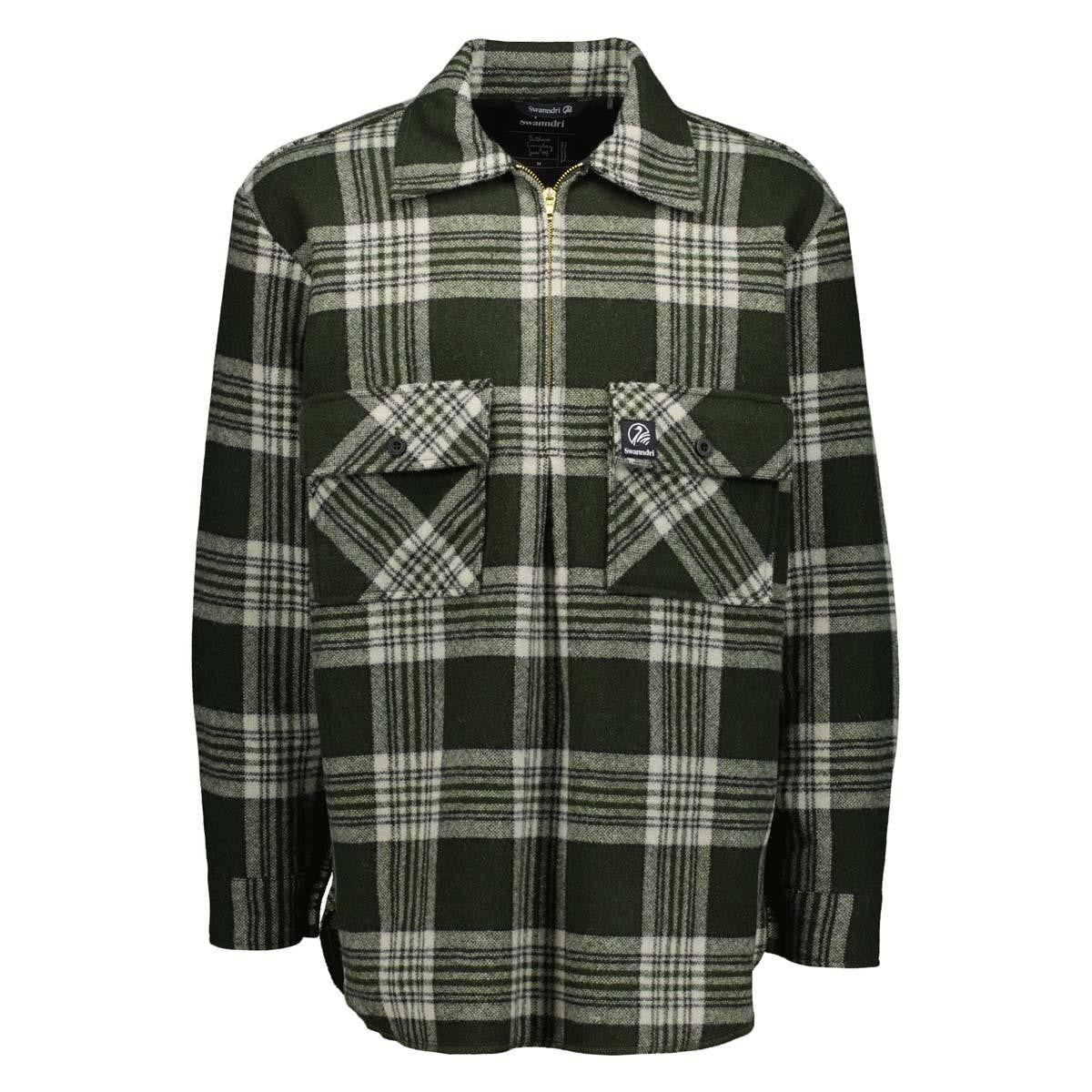 Ranger Wool Zip Front Bush Shirt  - Woodland Check