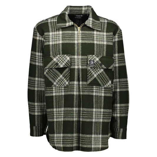 Ranger Wool Zip Front Bush Shirt  - Woodland Check