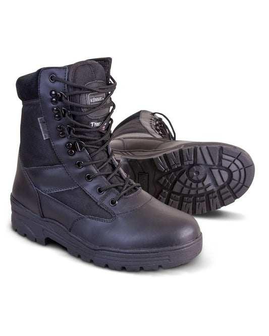 Kombat Patrol Boot - Half Leather/Half Nylon - Black