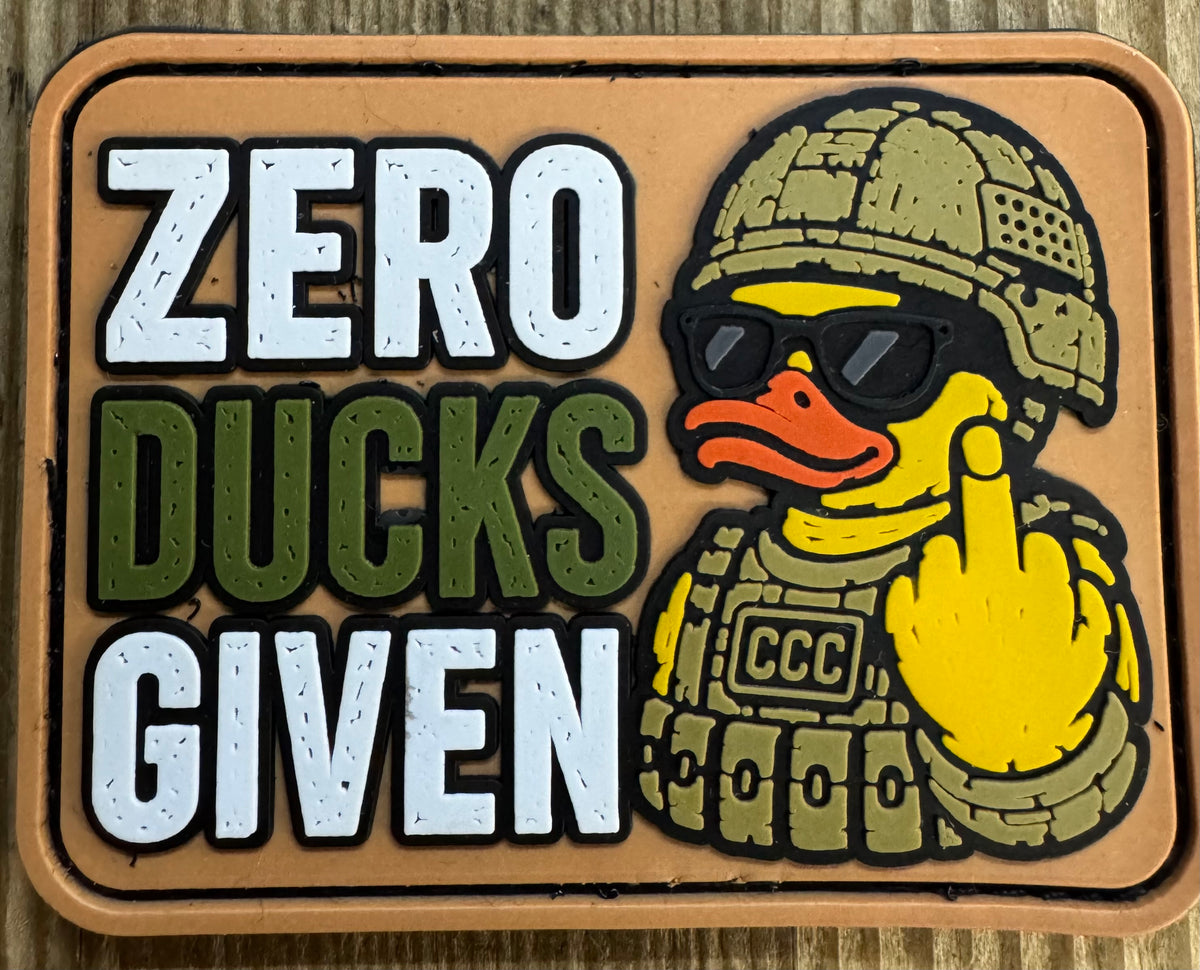 PVC Morale Patch - "Zero Ducks Given"