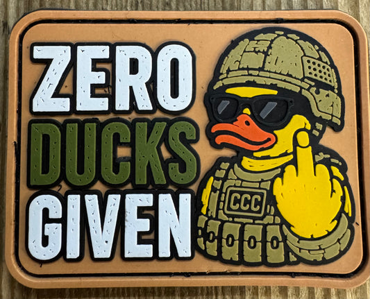 PVC Morale Patch - "Zero Ducks Given"