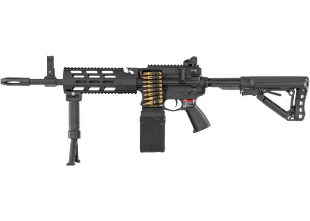 G&G CM16 LMG with Box Mag  - Black