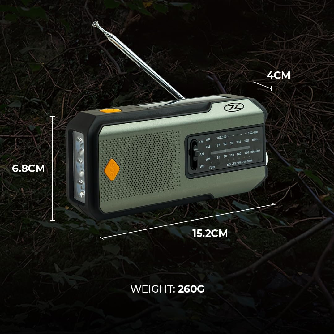 Highlander Emergency Wind Up FM Radio