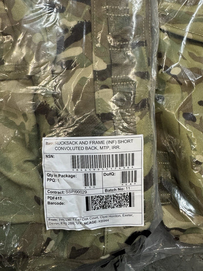 British Army Short Back  Bergen  NEW - MTP