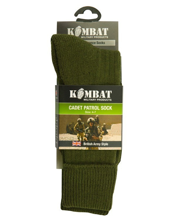 Patrol Socks - Olive Green size 4-7