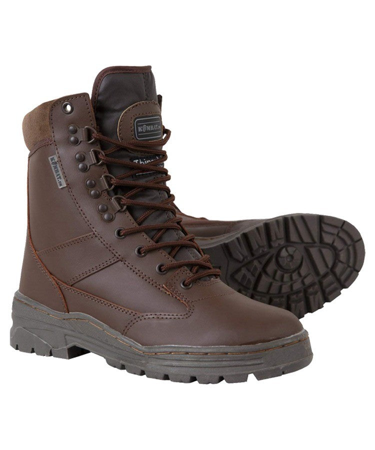 Brown Full Leather Patrol Boot